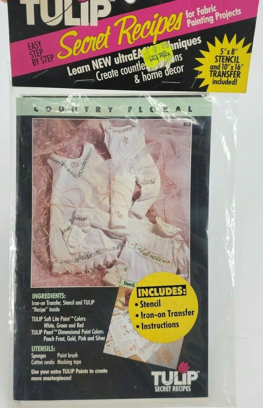 TULIP Cottagecore Country Floral PATTERNS To Paint Iron On Transfer Stencils